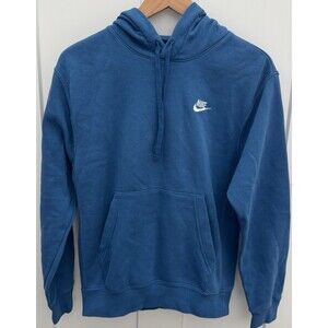 Nike Club Fleece Royal Blue Hoodie Size XS